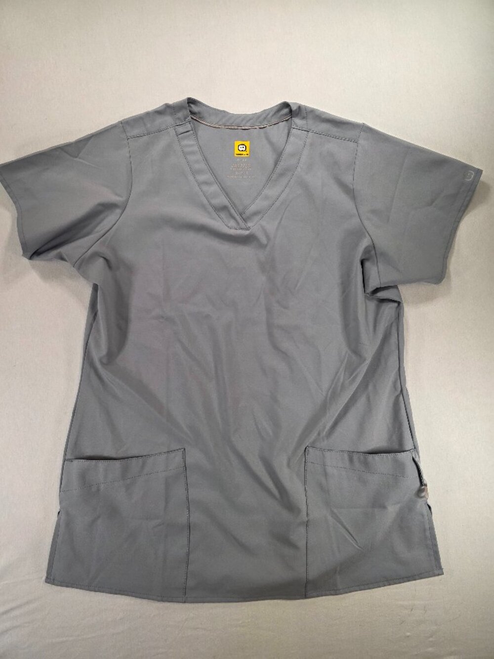 WonderWink 123 Scrubs Top Gray Women's Small (Tub 35 #678)